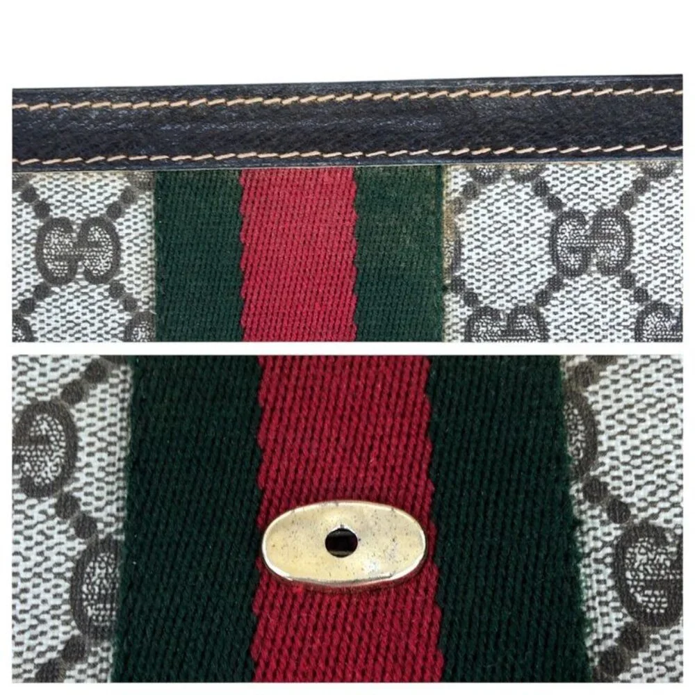Gucci Vintage Sherry Clutch Beige Brown - Picture 7 of 9